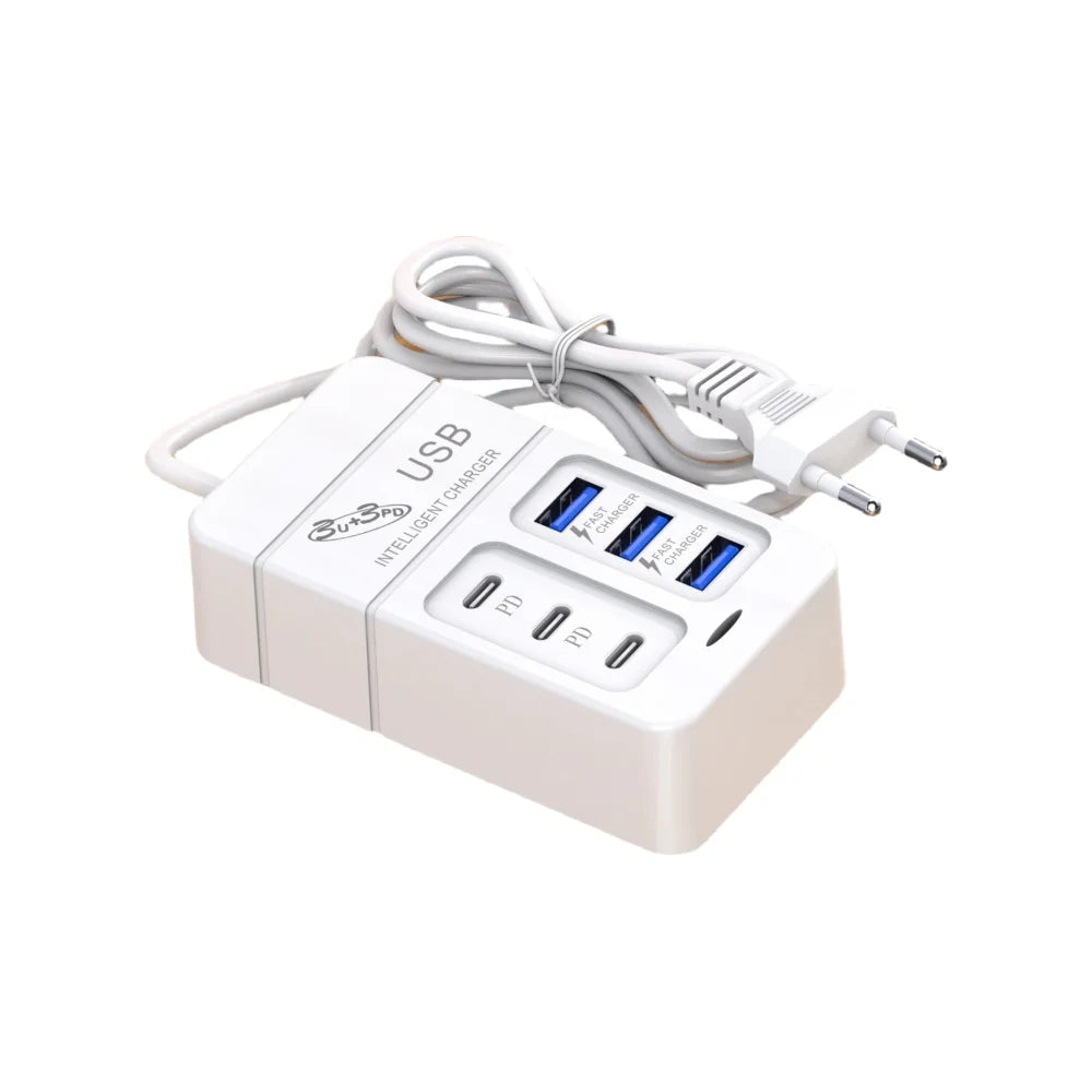 6-in-1 USB Fast Charger 35W PD Wall Adapter