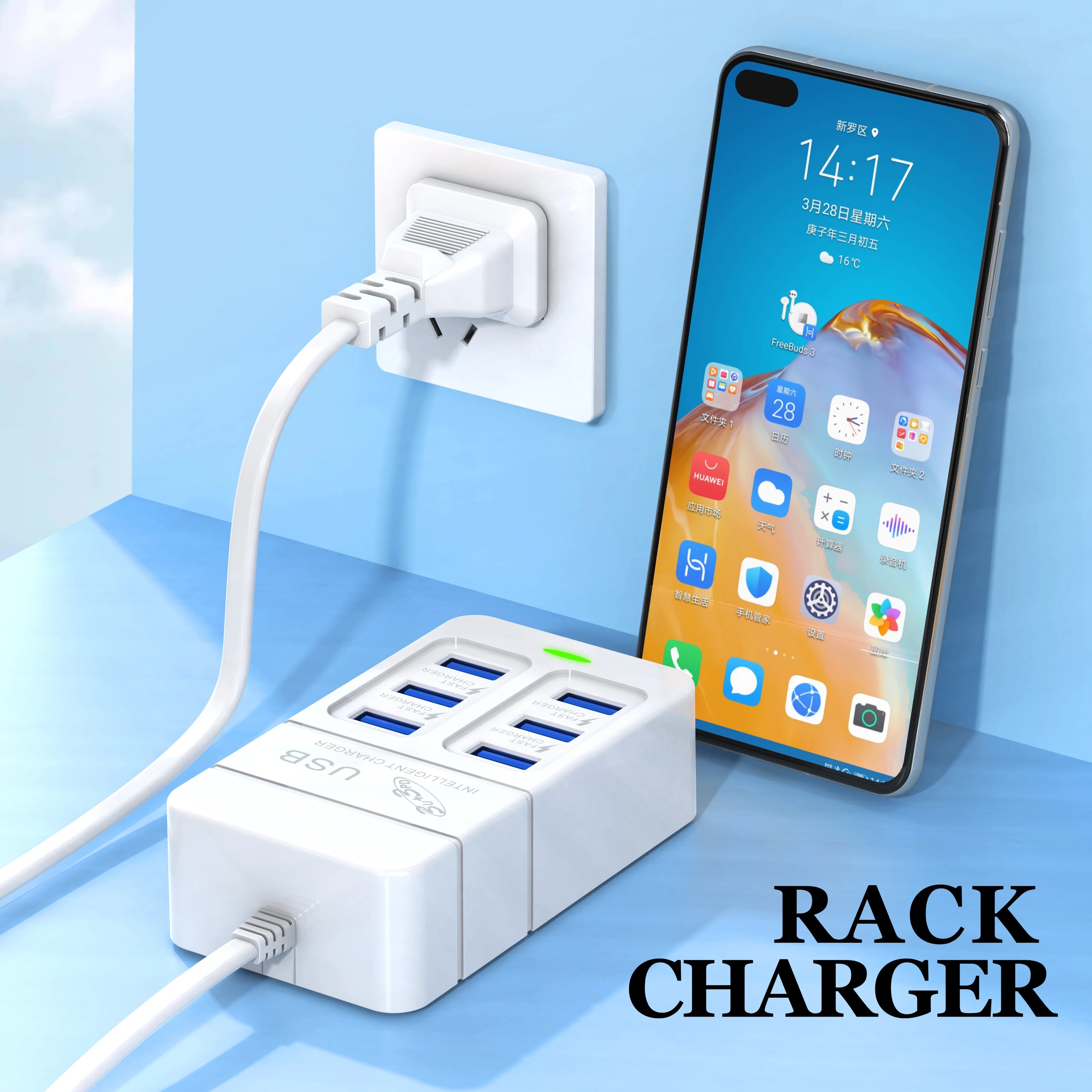 6-in-1 USB Fast Charger 35W PD Wall Adapter