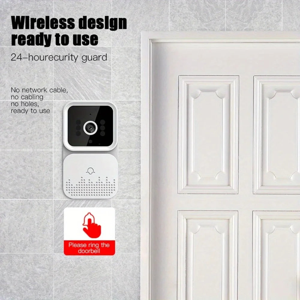 Wireless Smart Video Doorbell with Night Vision & 2-Way Audio