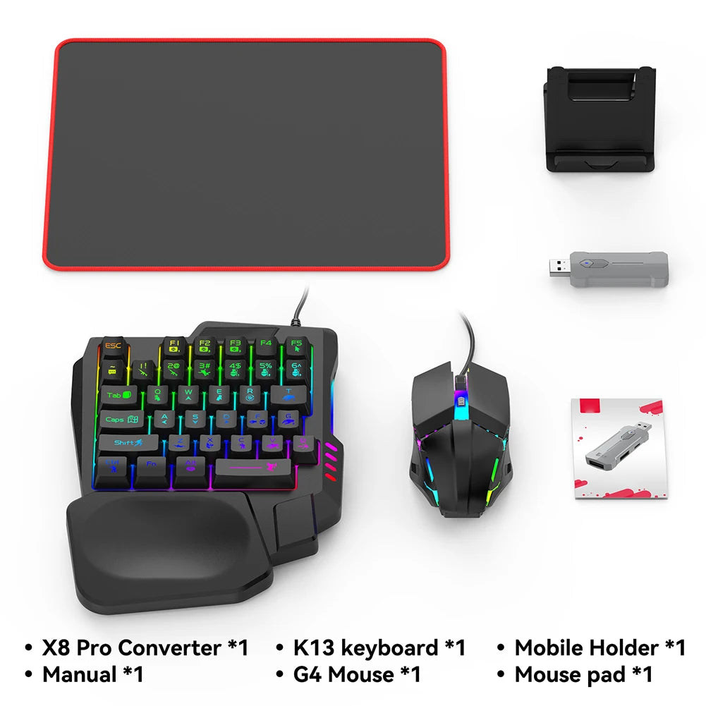 5-in-1 Mobile Game Converter Keyboard Mouse Adapter - BT 5.3 for PUBG