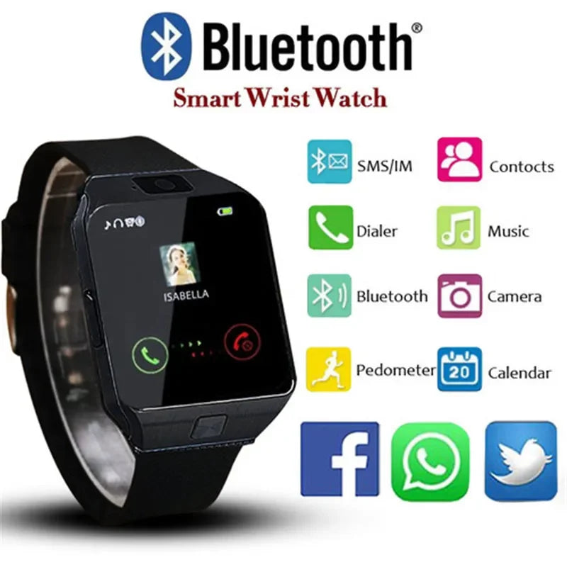 Bluetooth Smart Watch DZ09 with SIM & TF Card Support