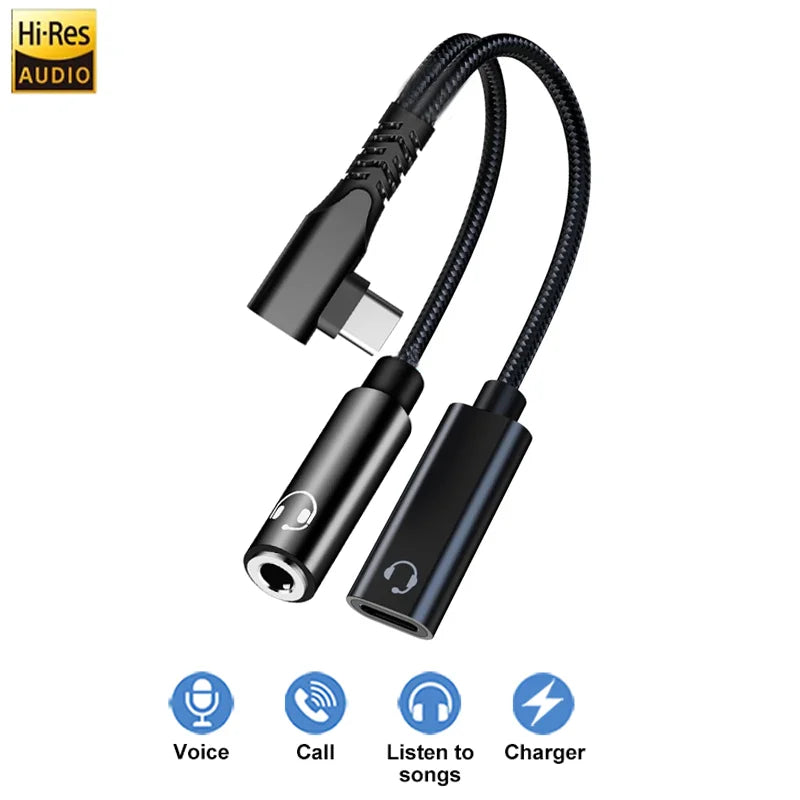 2-in-1 USB-C to 3.5mm Audio & Fast Charger Adapter