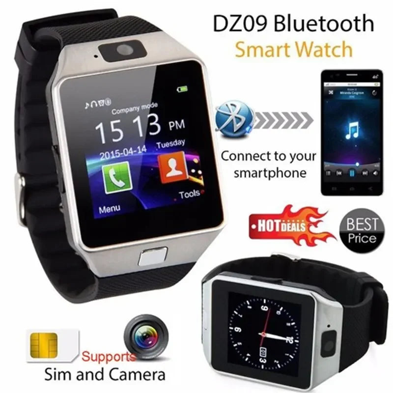 Bluetooth Smart Watch DZ09 with SIM & TF Card Support