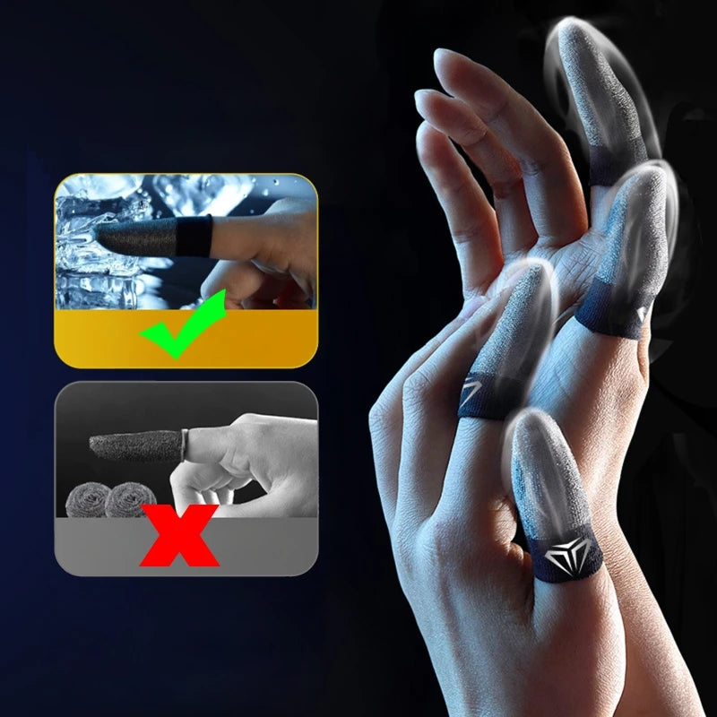 2 Pcs Mobile Game Fingertip Gloves - Sweatproof & Anti-slip