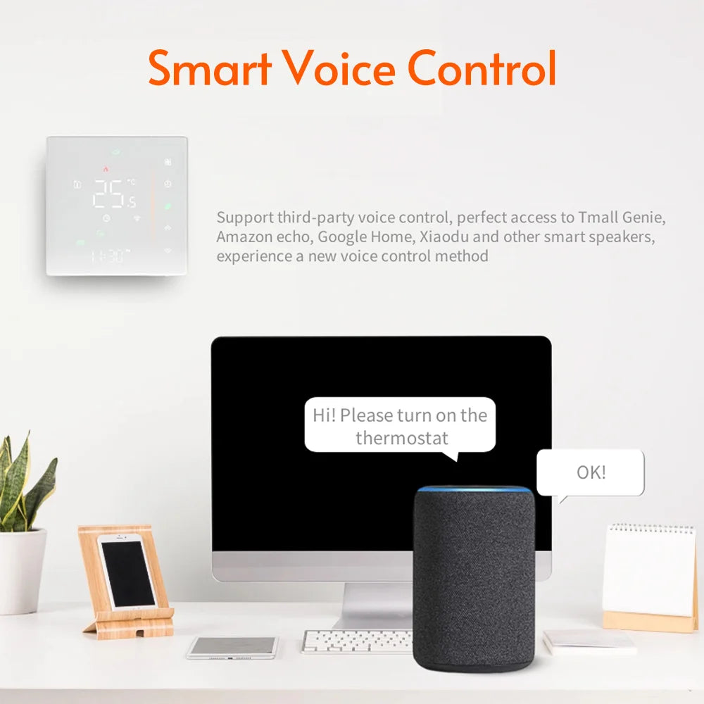 WiFi Smart Thermostat with Voice & App Control