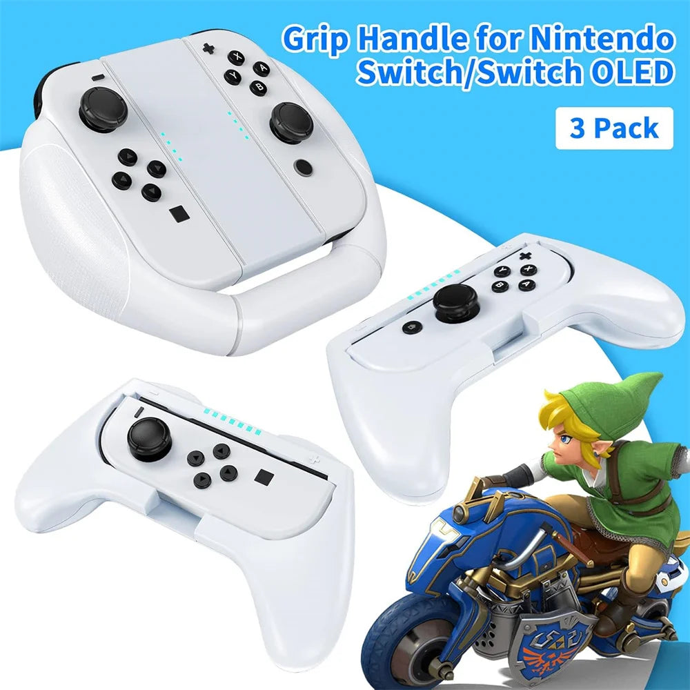 Switch Joycon Grips White for Nintendo Switch & OLED