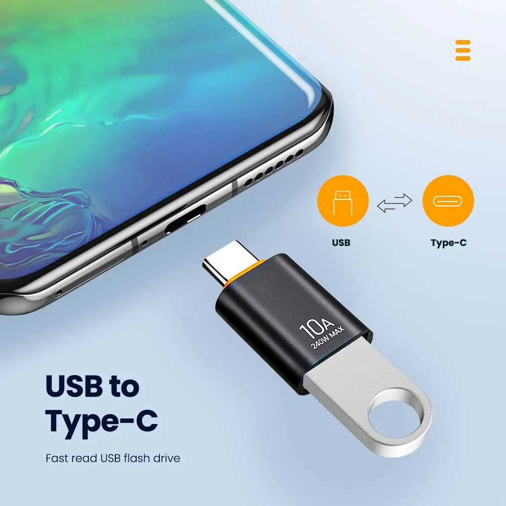 10A USB 3.0 to Type-C OTG Adapter