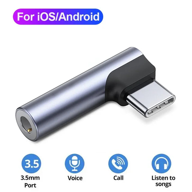 2-in-1 USB-C to 3.5mm Audio & Fast Charger Adapter