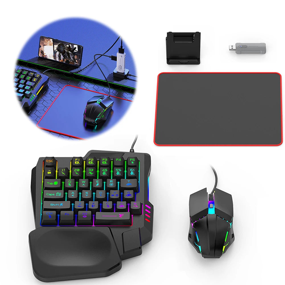 5-in-1 Mobile Game Converter Keyboard Mouse Adapter - BT 5.3 for PUBG