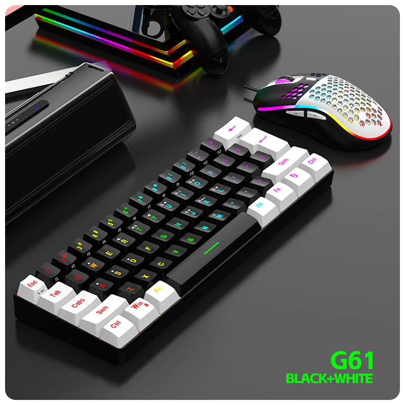 60% Wired RGB Gaming Keyboard – Compact 61-Key, Waterproof Mini Keyboard for PC/Mac