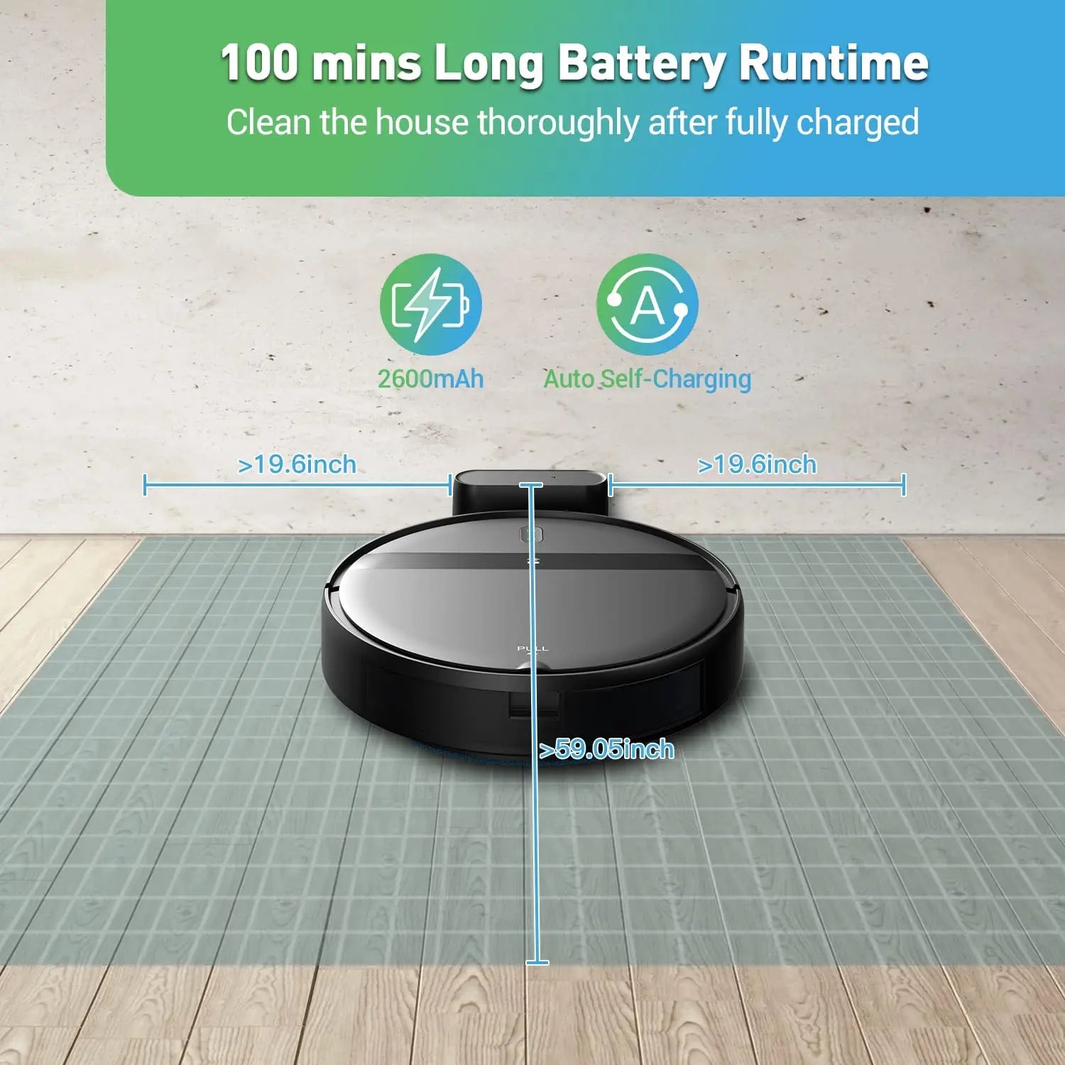 GOOVI G20 Smart Robot Vacuum Cleaner with 1400Pa Suction & Mopping