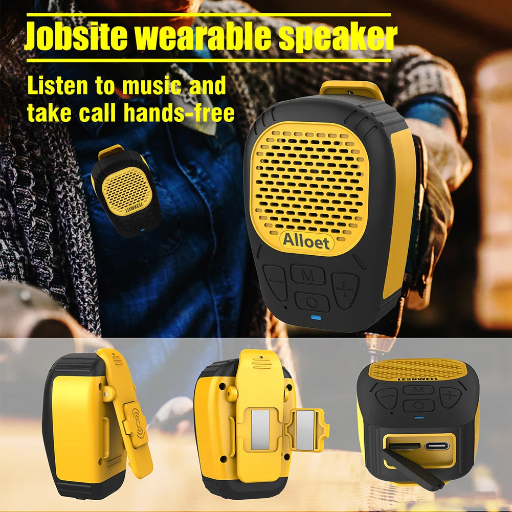 Wearable Bluetooth Magnetic Clip-On Speaker with Strap