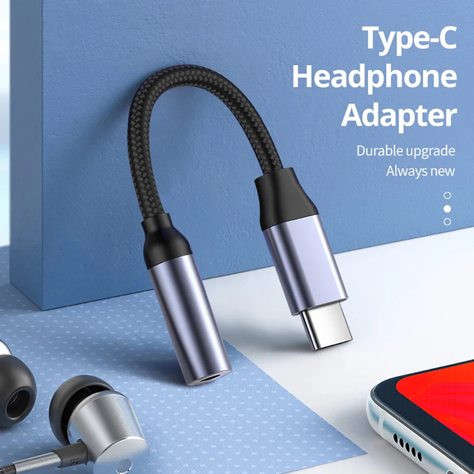 2-in-1 Fast Charge Audio Adapter – Type-C to 3.5mm Jack Earphone Splitter