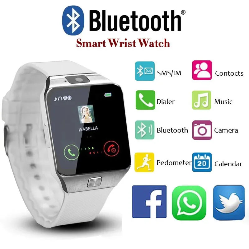 Bluetooth Smart Watch DZ09 with SIM & TF Card Support