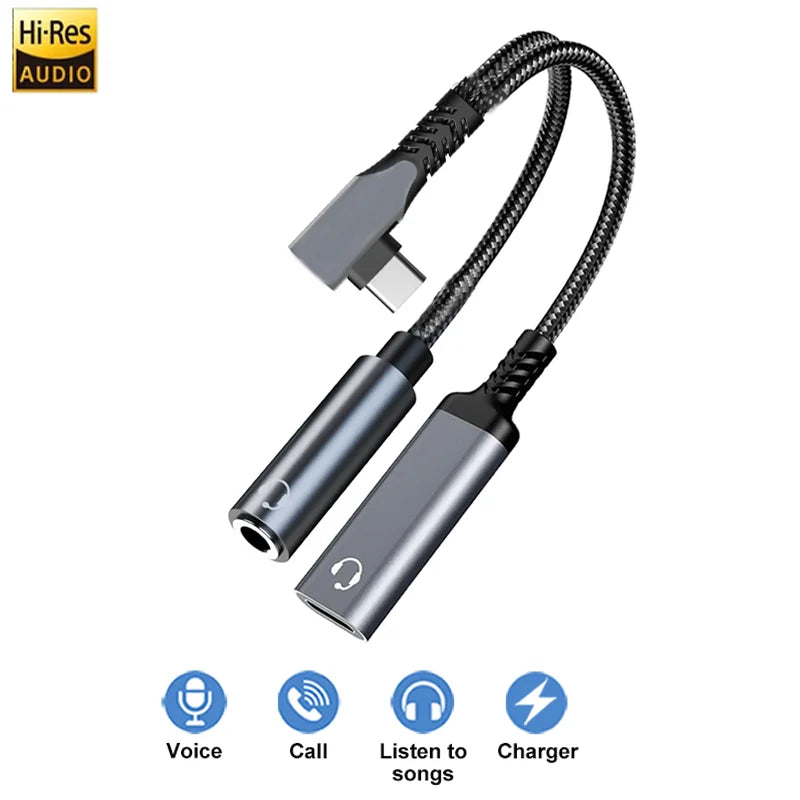 2-in-1 USB-C to 3.5mm Audio & Fast Charger Adapter