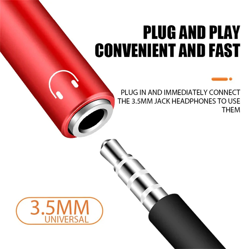 NNBILI PD 60W Type C to 3.5mm Headphone & Charge Adapter