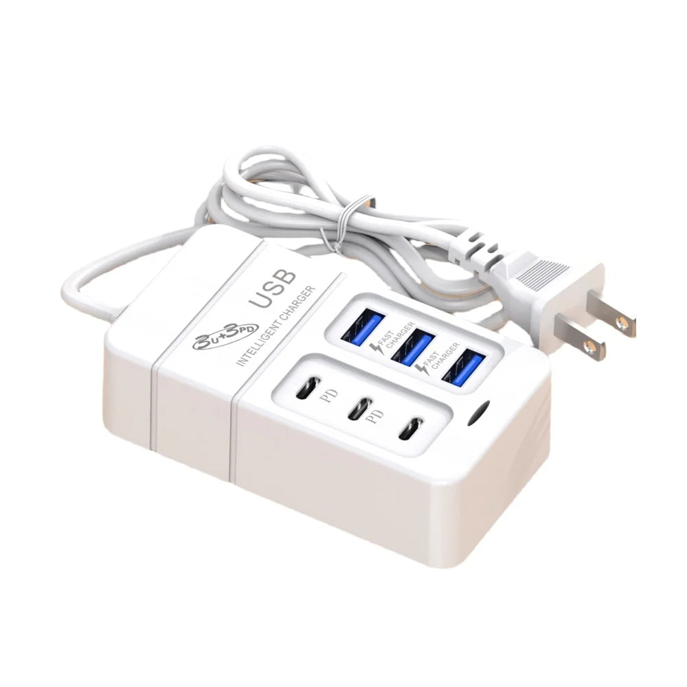 6-in-1 USB Fast Charger 35W PD Wall Adapter