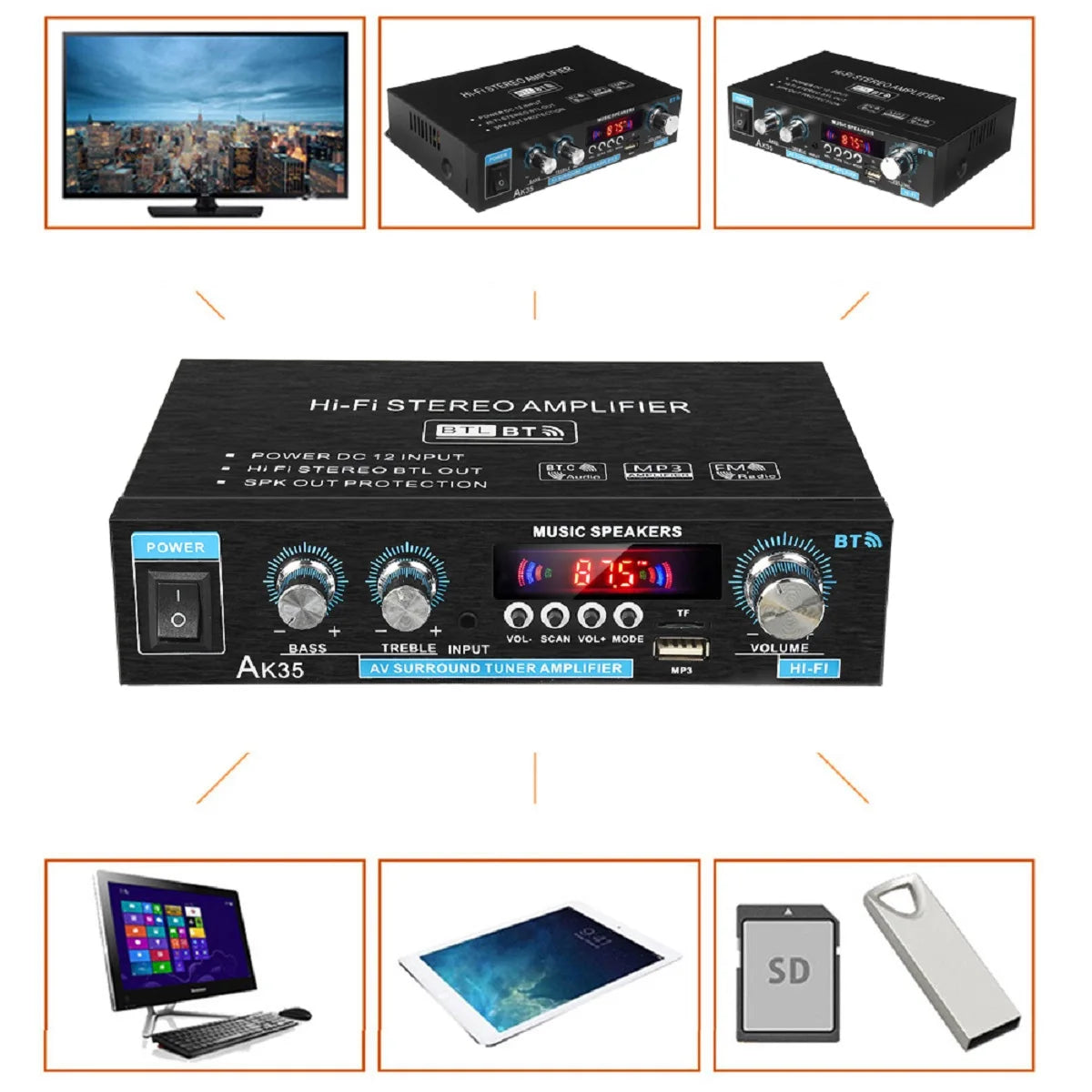 AK35 800W Home Digital Amplifier