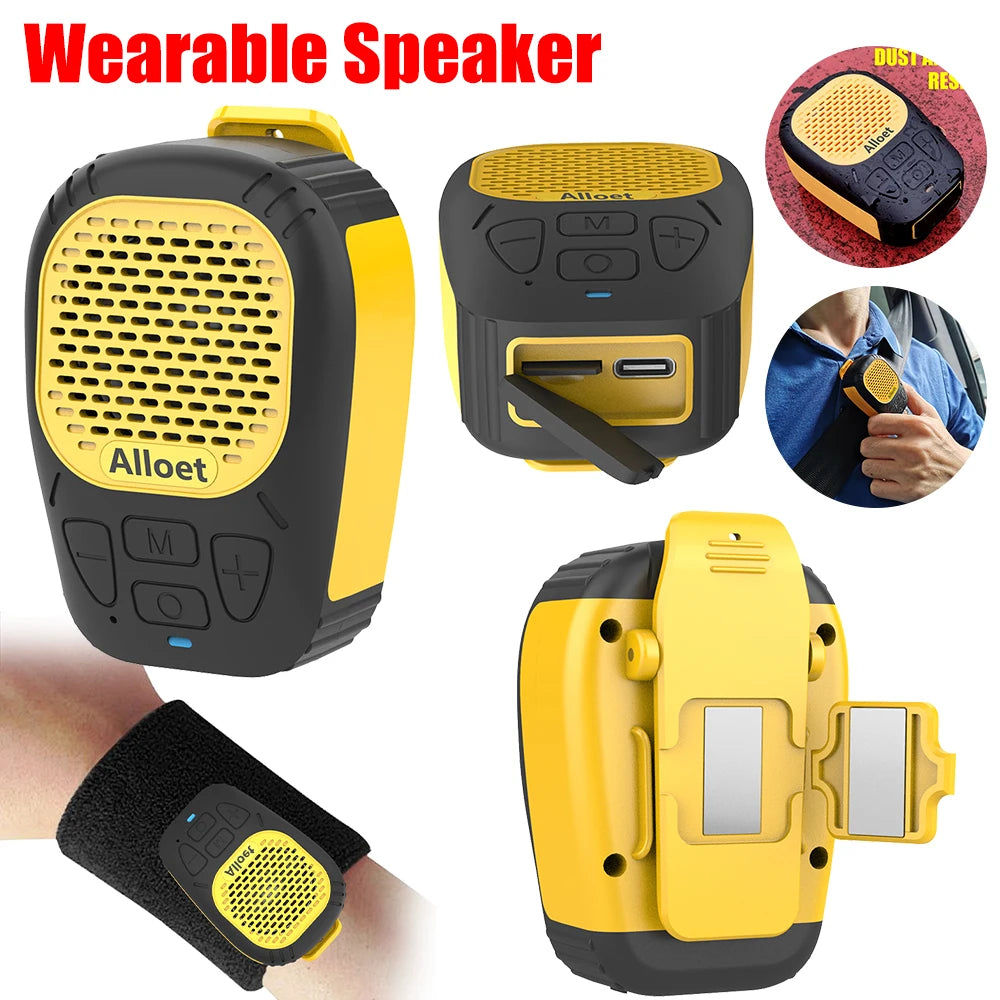 Wearable Bluetooth Magnetic Clip-On Speaker with Strap