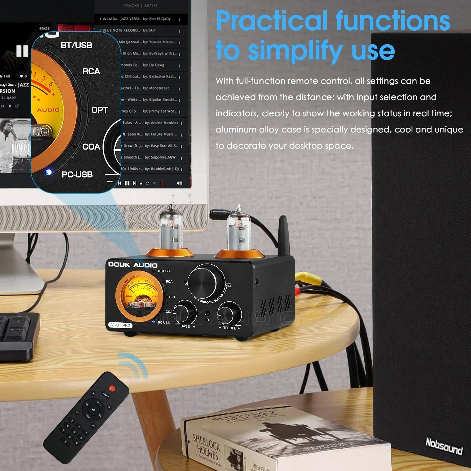 Nobsound HiFi Bluetooth 5.0 Tube Amplifier