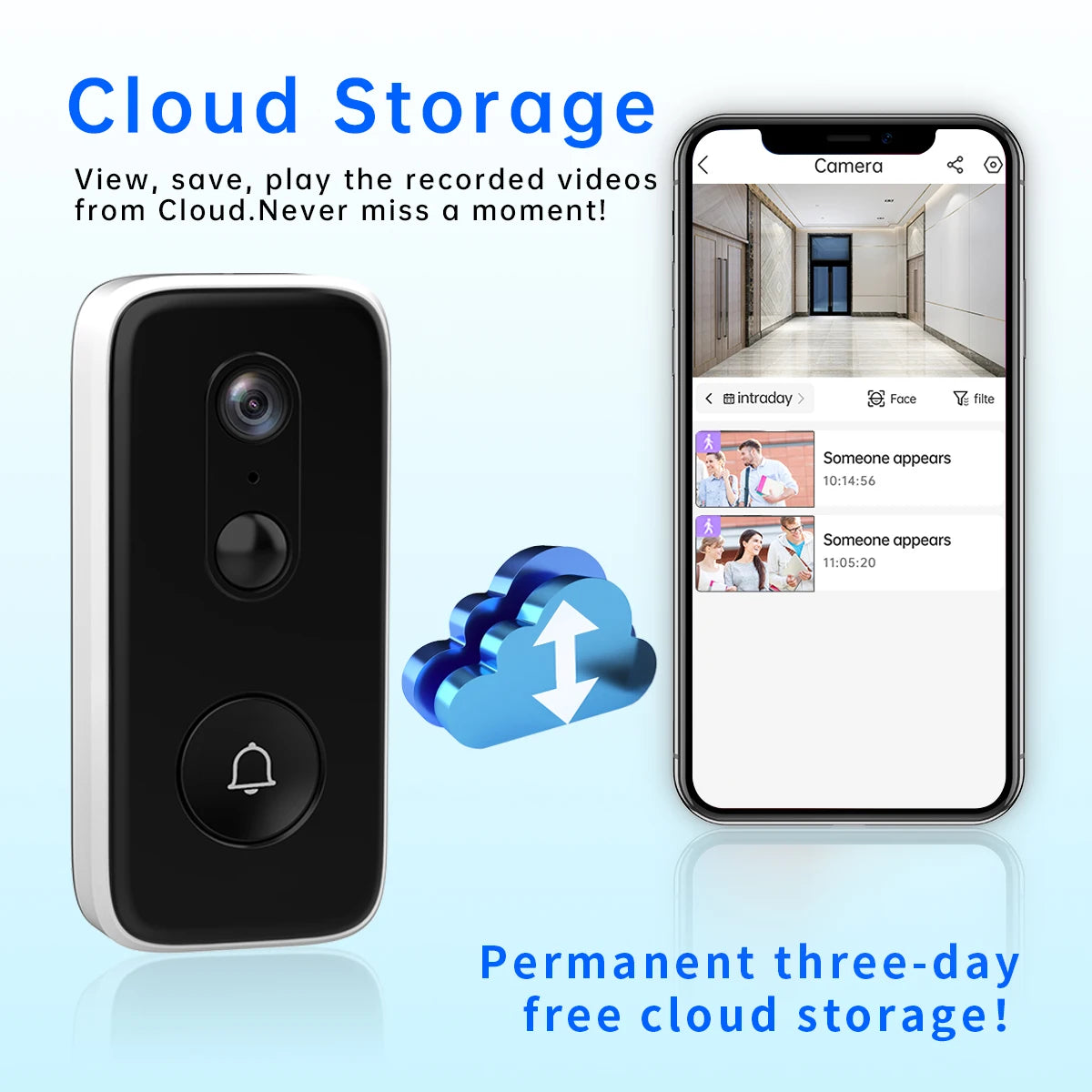 JOOAN 3MP WiFi Video Doorbell with Camera