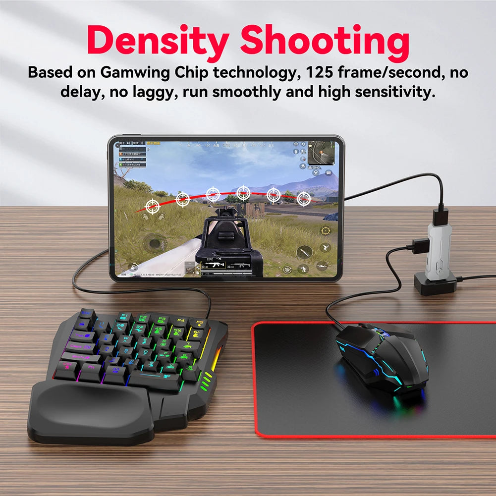 5-in-1 Mobile Game Converter Keyboard Mouse Adapter - BT 5.3 for PUBG