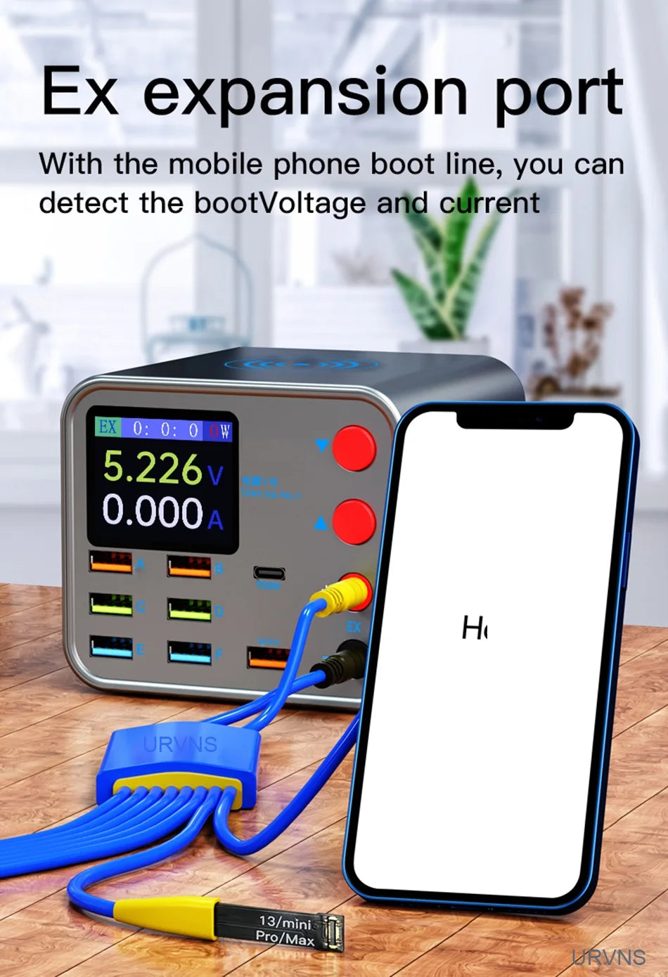 8-Port USB PD Wireless Charger with Anti-Short Circuit