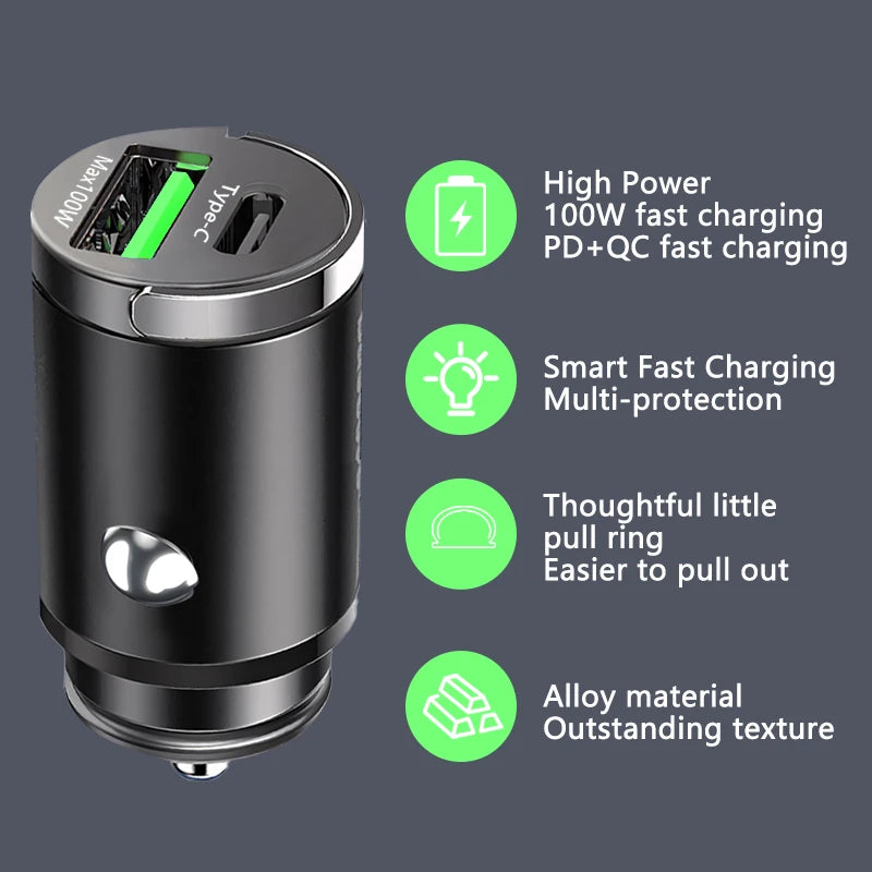 Mini 100W Car Charger