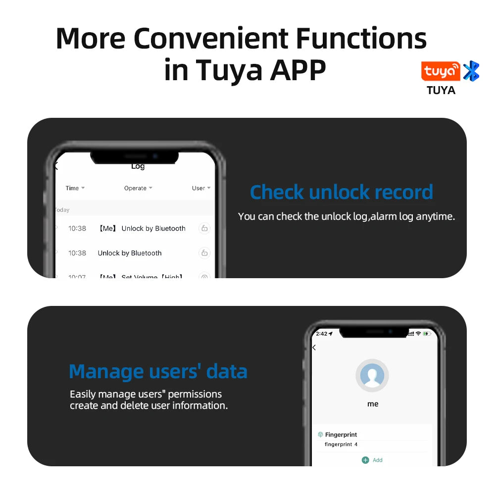 RAYKUBE M5 Tuya BLE Smart Fingerprint Door Lock