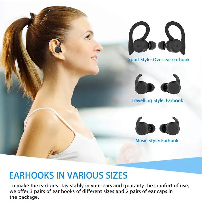 Bluetooth Earphones 20H Playtime, Waterproof TWS Sport Headset