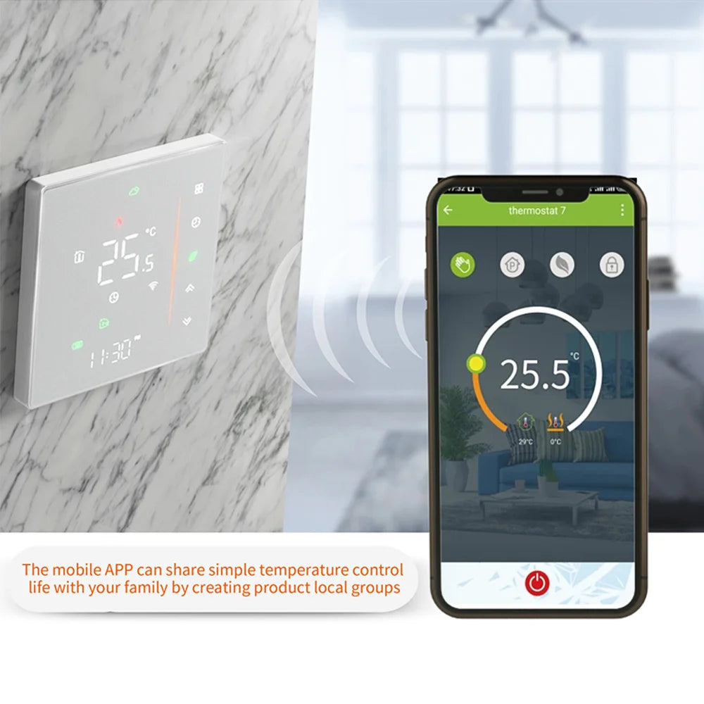 WiFi Smart Thermostat with Voice & App Control